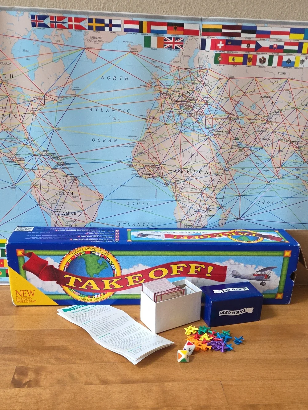 Take Off! Board Game World Edition The Game That Teaches Geography 1994 Complete